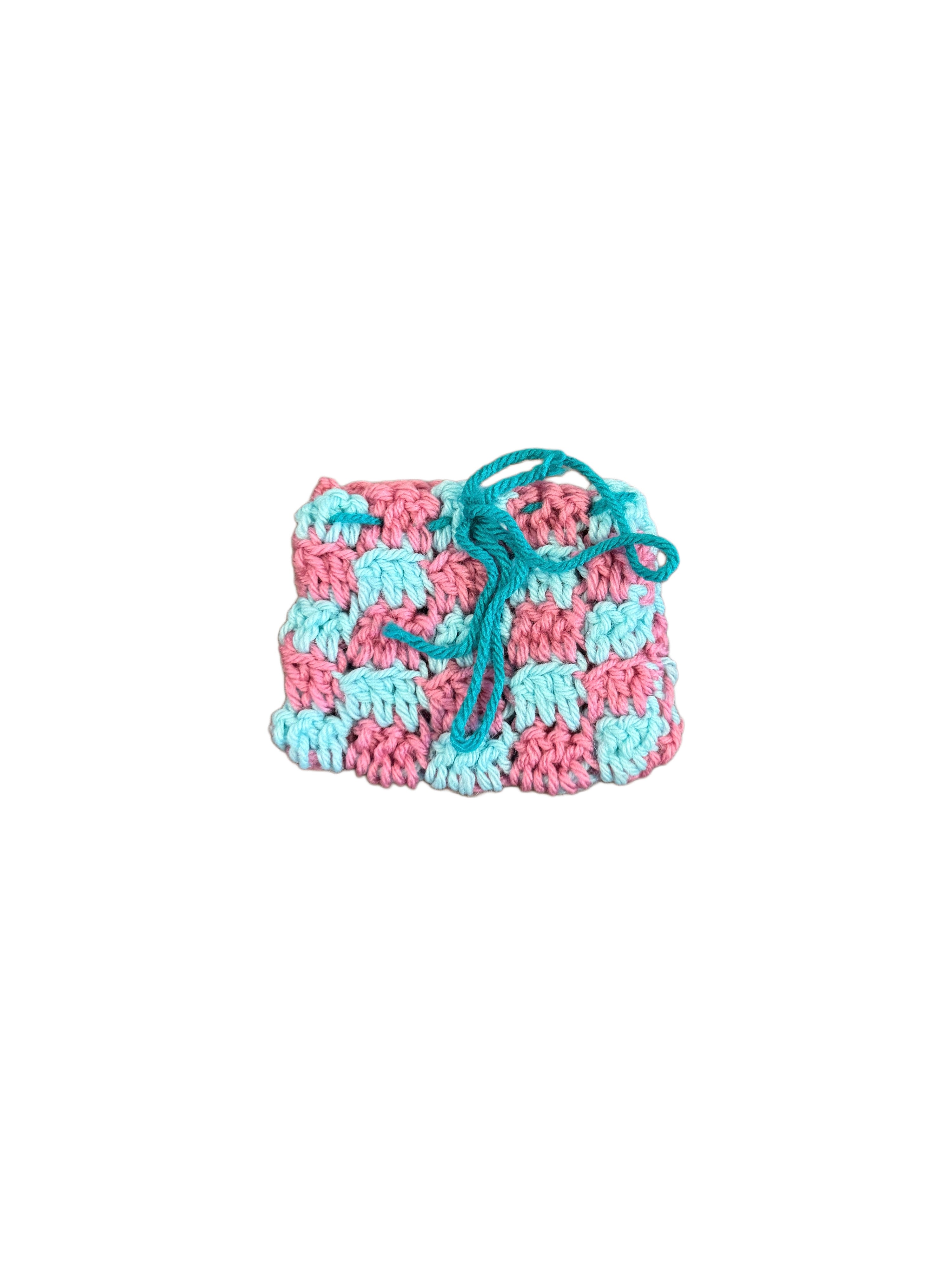 Cotton Candy Checkered Coin Pouch