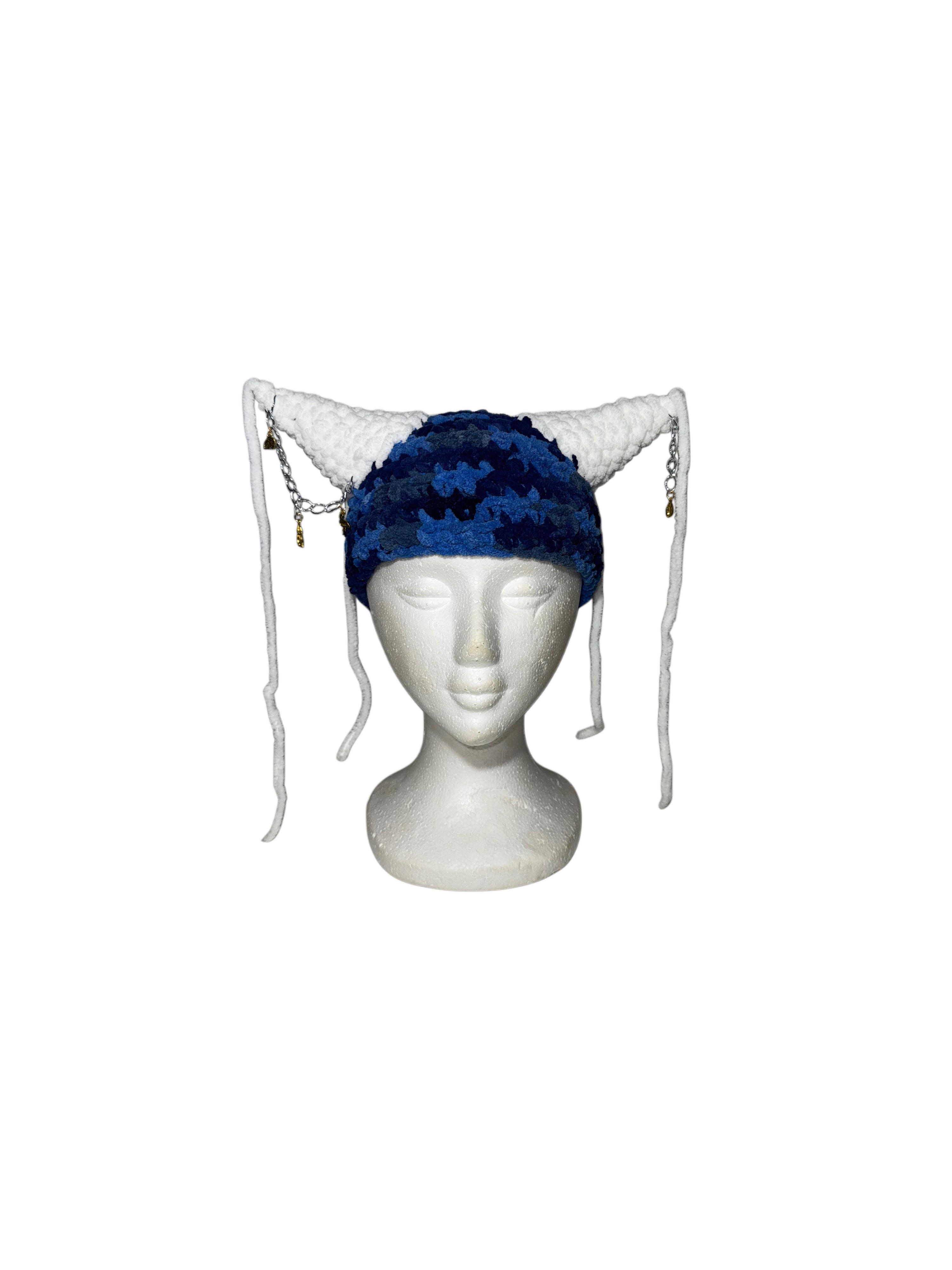Blue Knight Devil Hat
