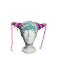 Seafoam Pink Striped Horn Hat