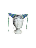 Blugreen Striped Horn Hat