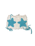 White n Green Star Shorts | xs/s