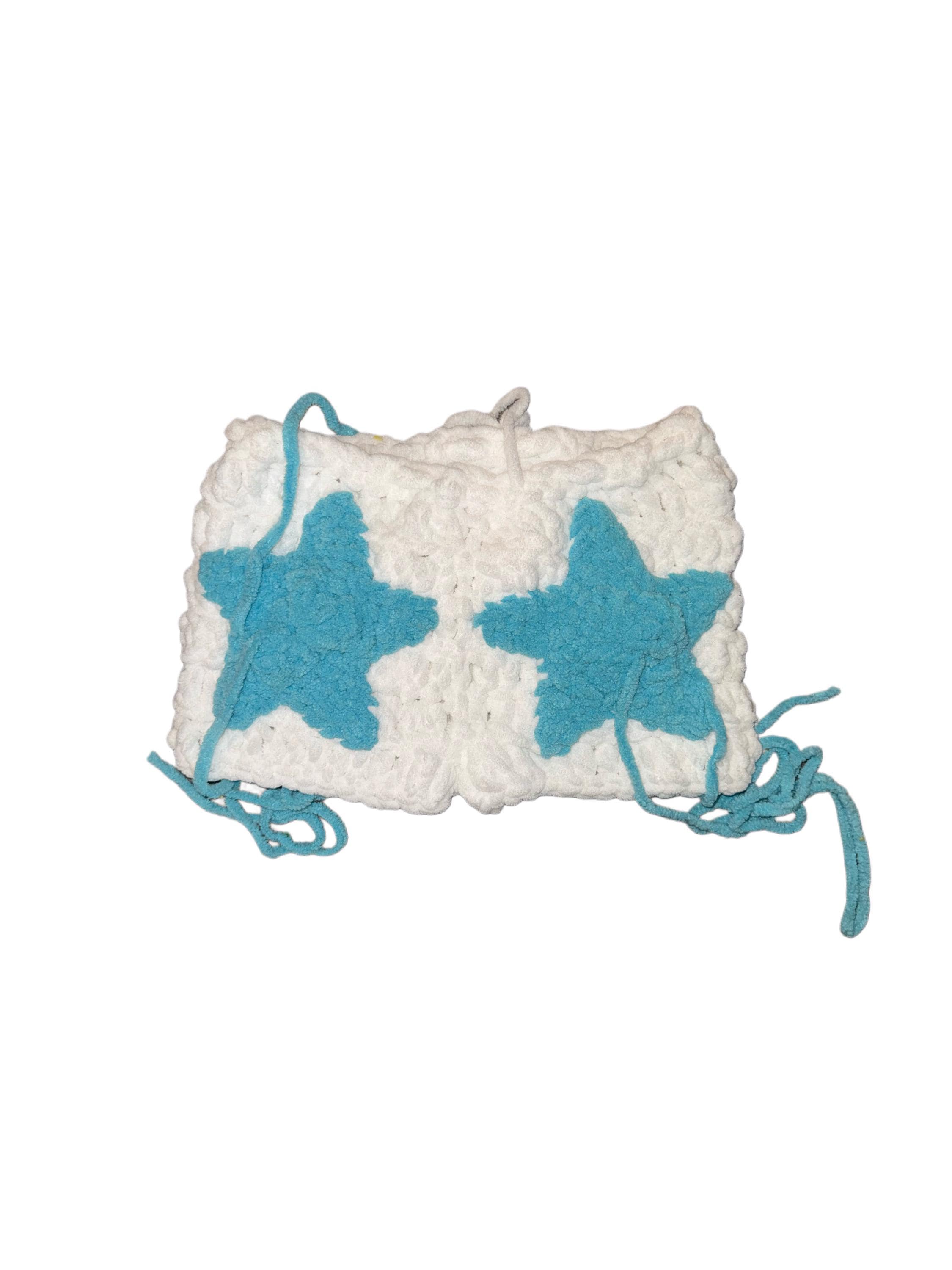 White n Green Star Shorts | xs/s