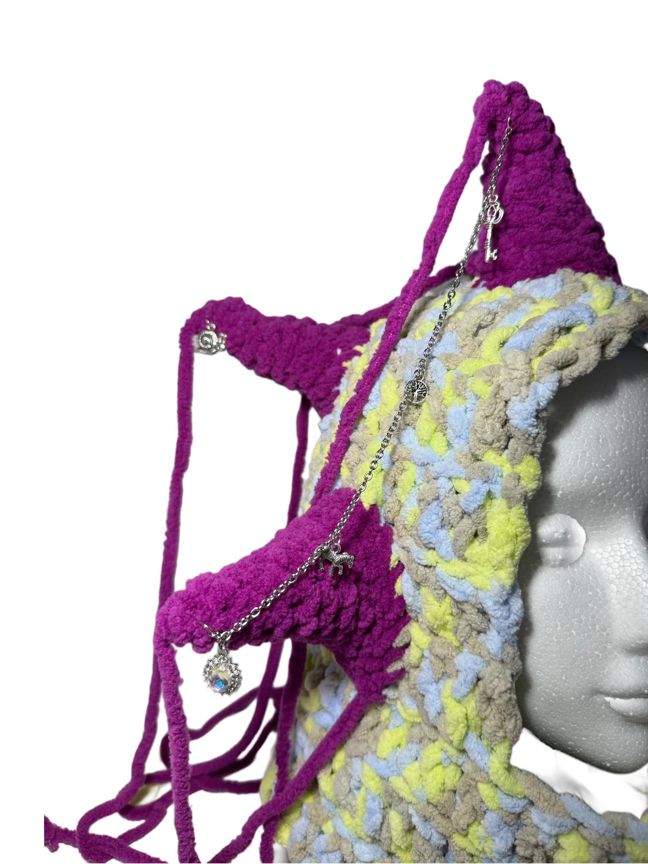 Monster Purple Star Hood