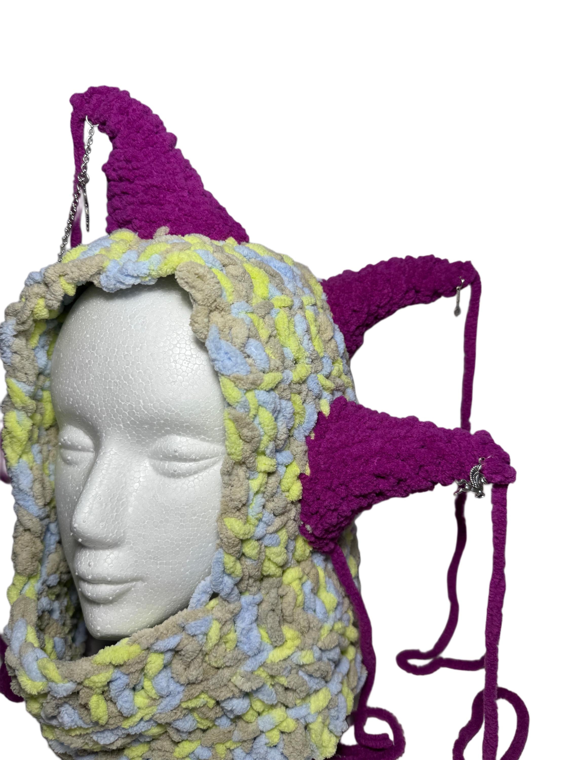 Monster Purple Star Hood